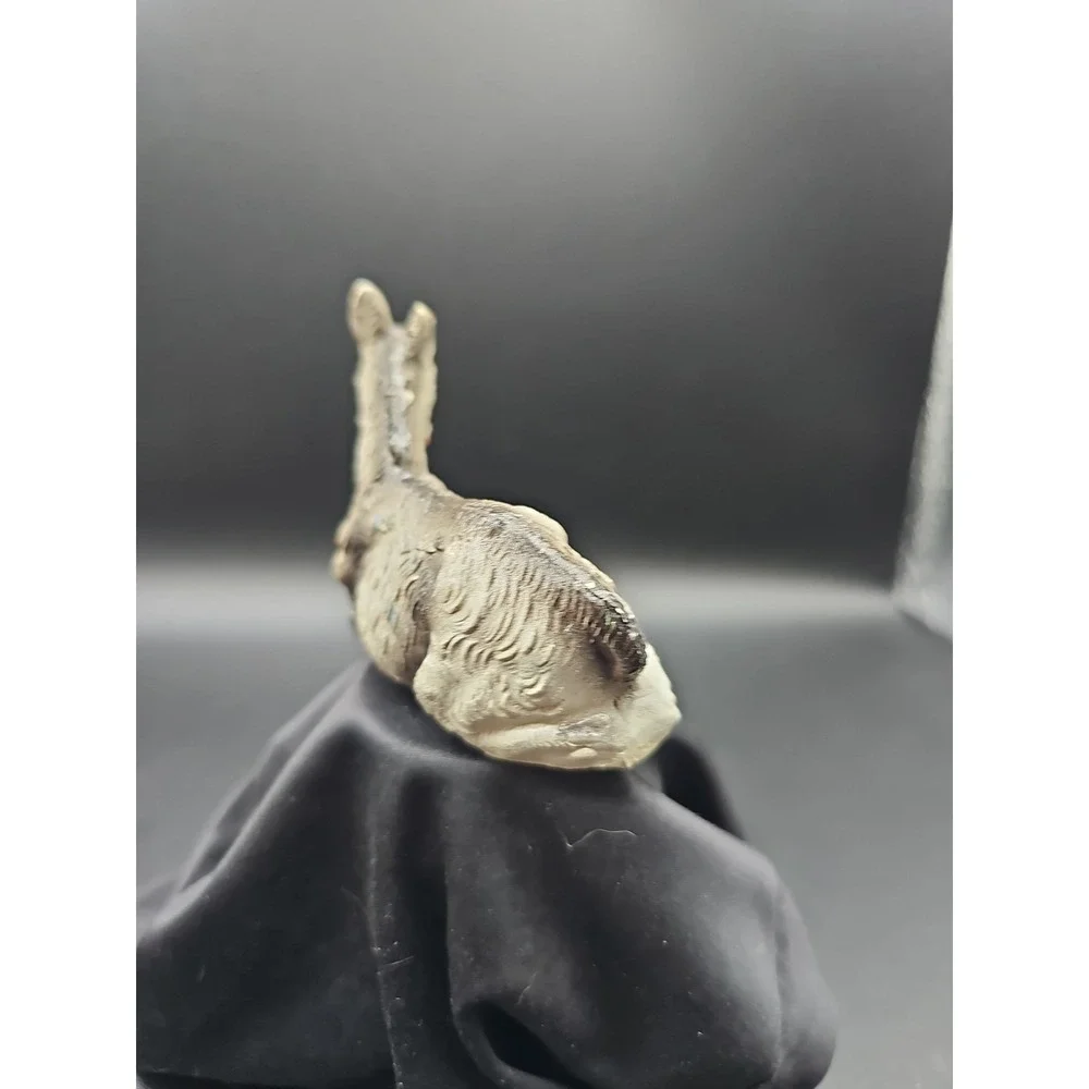 Vintage Italy 15 Donkey Nativity Replacement Animal Seated Plastic. AA